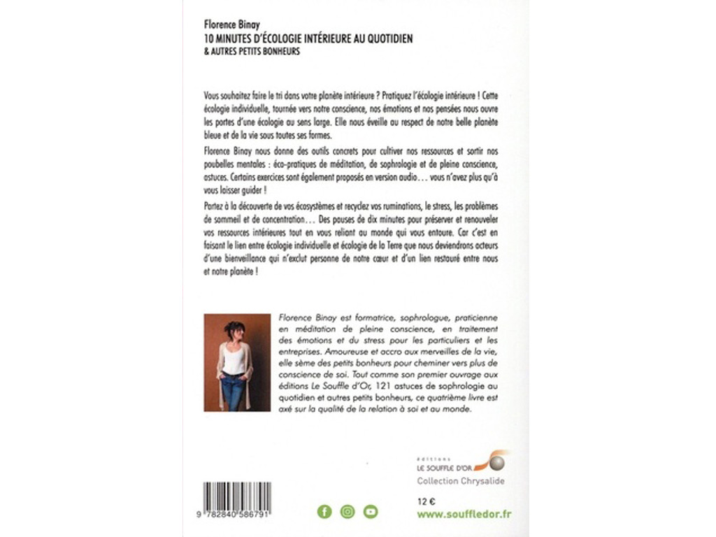 10 Minutes d'Ecologie Intérieure au Quotidien Florence Binay