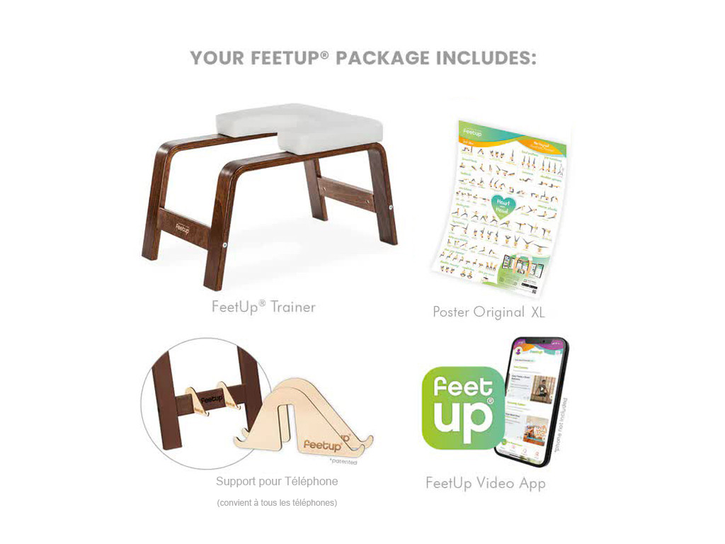 Banc pour Sirsasana (la posture reine) Chocolat/Blanc (sans coussin)