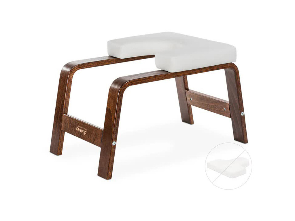 Banc pour Sirsasana (la posture reine) Chocolat/Blanc (sans coussin)
