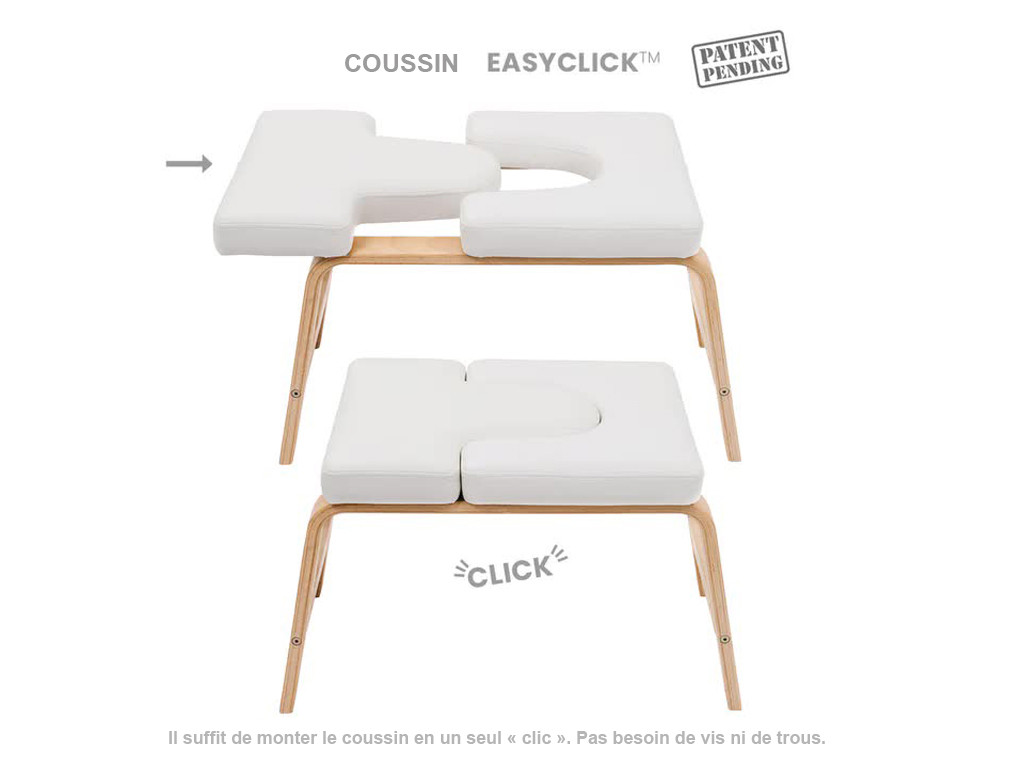 Banc pour Sirsasana (la posture reine) Blanc (avec coussin)