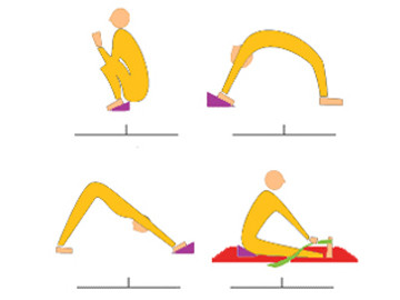 Massiver Yogablock aus Bambus – schräge Planke 60cm x 9cm x 3cm