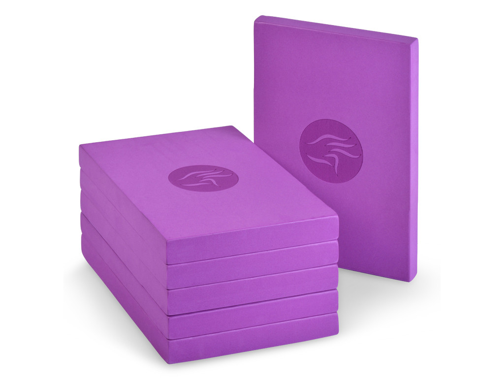 Bloc de yoga Eva fin - 30cm x 20cm x 2,8cm Prune