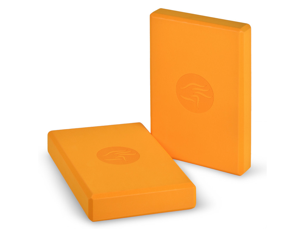 Bloc de yoga - 30cm x 20cm x 5cm Jaune Safran