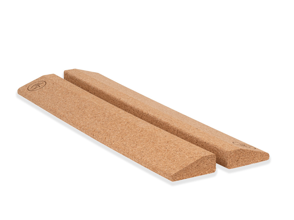 Slanting plank cork yoga block 60cm x 9cm x 3cm