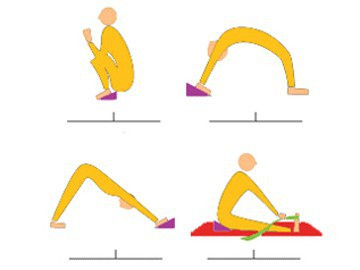 Slanting plank cork yoga block 60cm x 9cm x 3cm