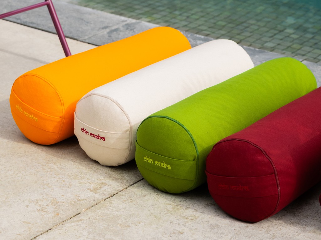 Bolster de yoga 100 % coton Bio 65 cm x 21 cm KAPOK Lot de 6