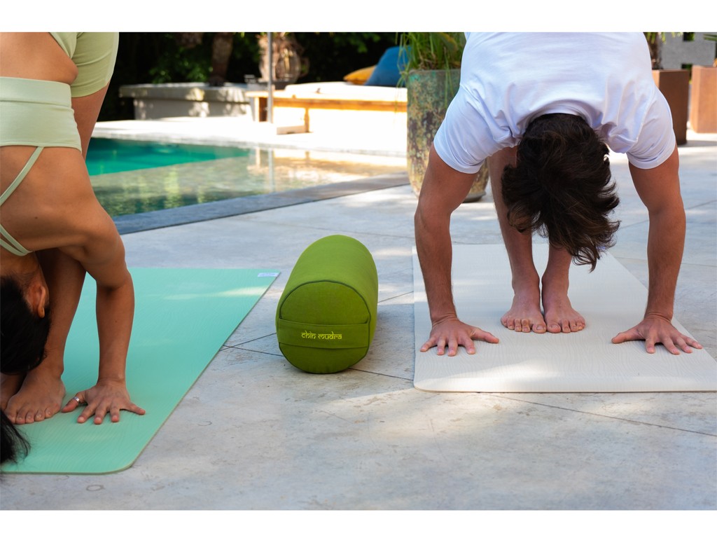 Bolster de yoga 100 % coton Bio 65 cm x 21 cm KAPOK Vert