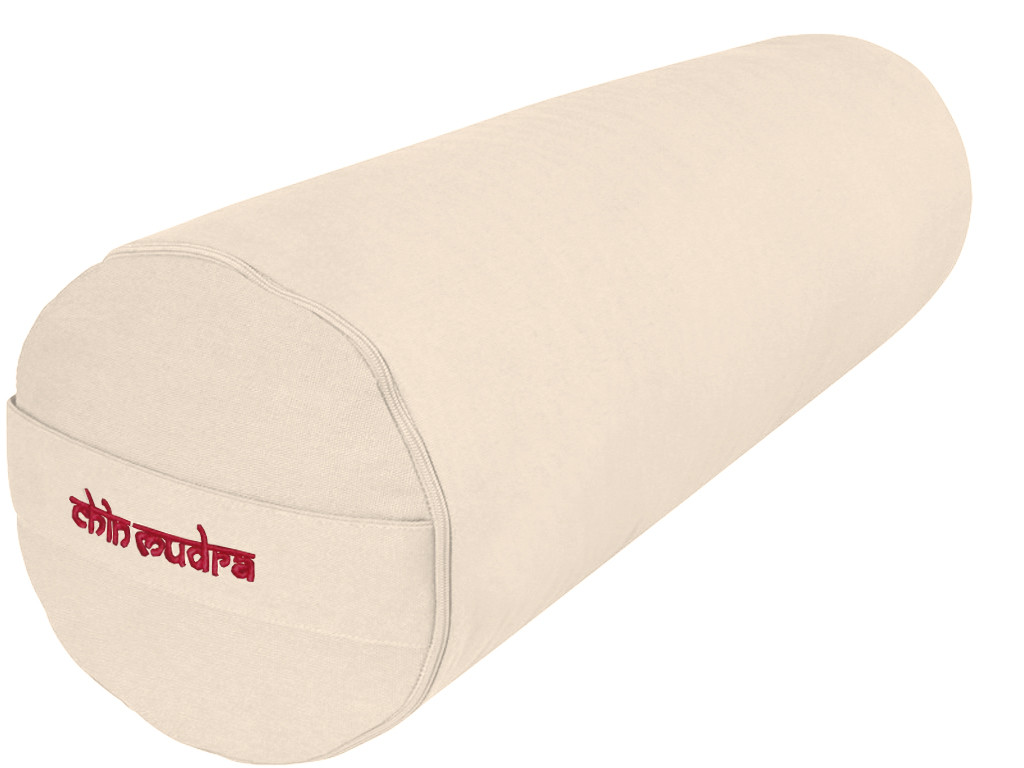 Bolster de yoga 100 % coton Bio Epeautre 65 cm x 21 cm Ecru