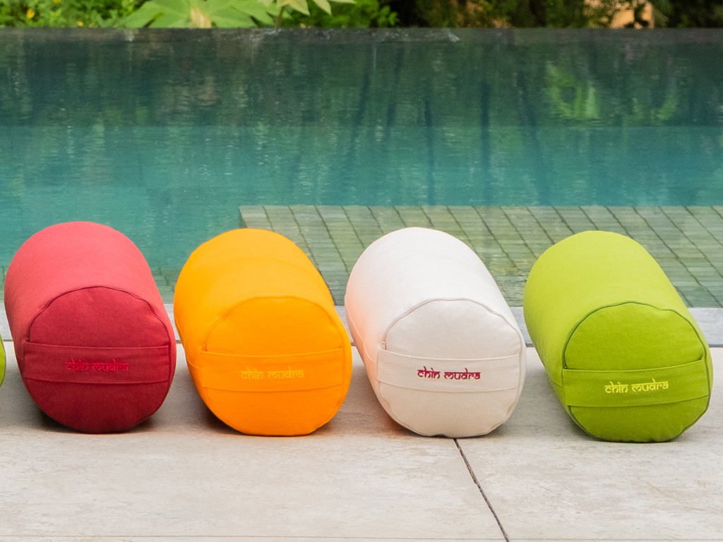 Bolster de yoga 100 % coton Bio Epeautre 65 cm x 21 cm Ecru