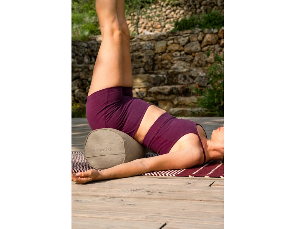 Bolster de yoga Cylindrique en Chanvre naturel biologique - Épeautre Chanvre naturel