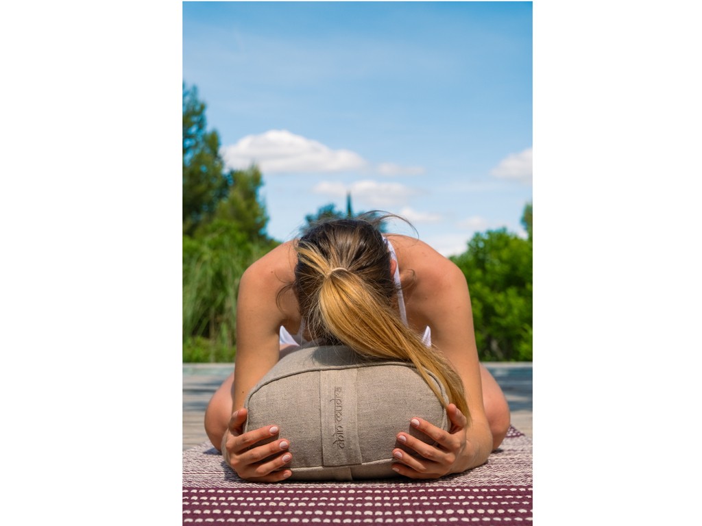 Bolster de yoga Ovale en Chanvre naturel biologique - Épeautre Chanvre naturel
