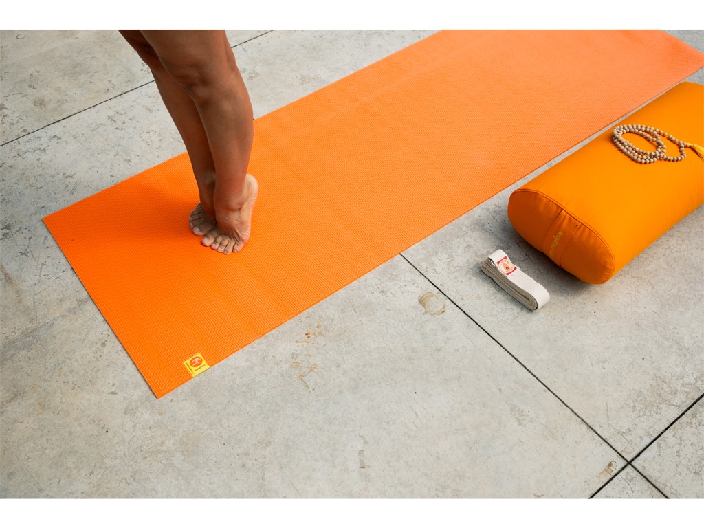 Bolster de yoga Ovale EPEAUTRE 100 % coton Bio 60 cm x15 cm x 30 cm Vert