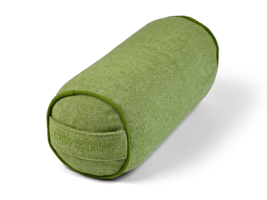 Bolster Mini Cylindrique en Chambray de coton biologique - Épeautre Vert chambray