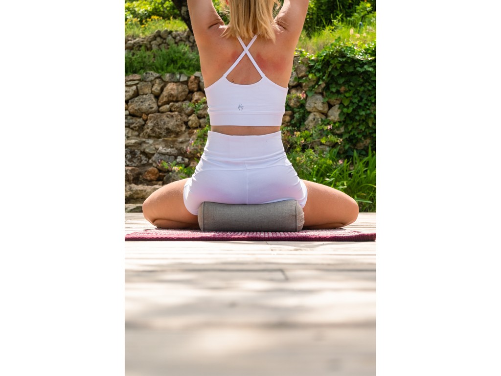 Bolster Mini Cylindrique en Chanvre biologique Chanvre naturel