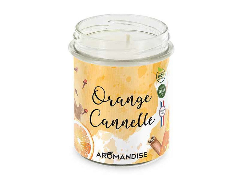 Candela alla cannella arancione 150 g