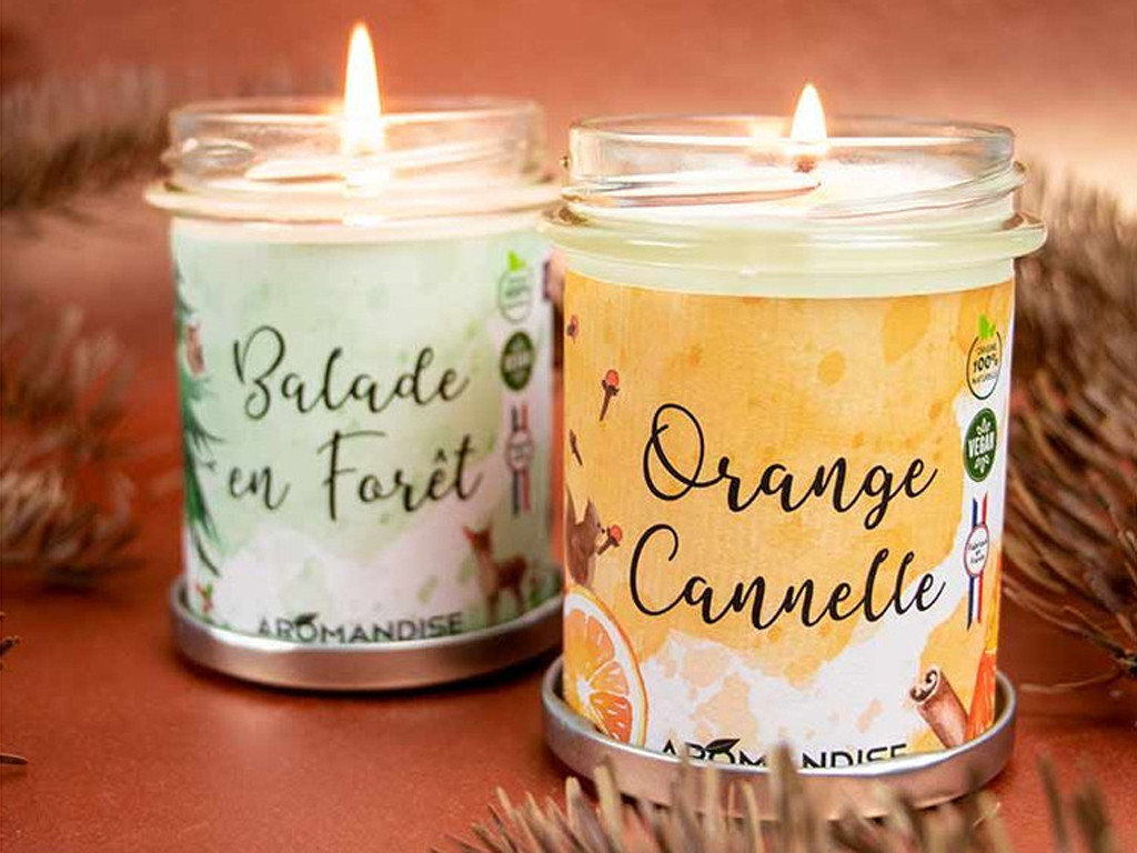 Candela alla cannella arancione 150 g