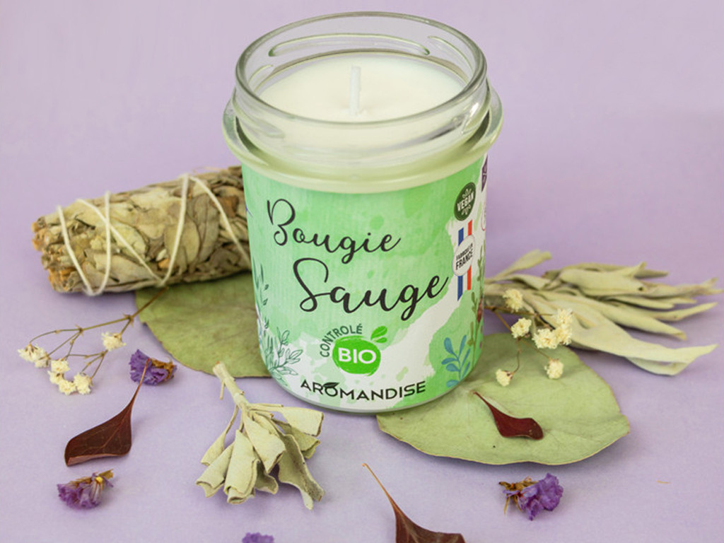 Candela alla salvia biologica 150 g