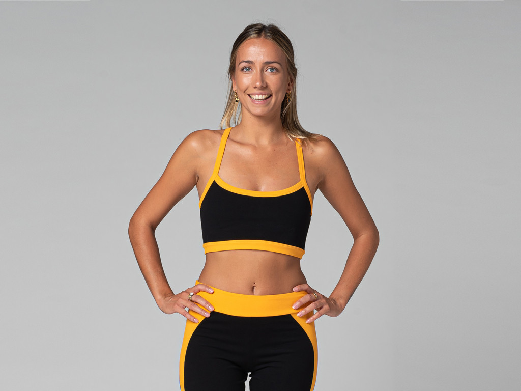 Brassière de yoga Bi-colore - Bio Noir