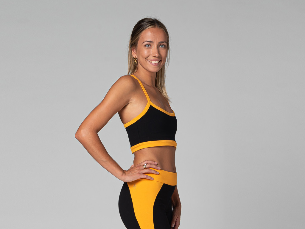 Brassière de yoga Bi-colore - Bio Noir