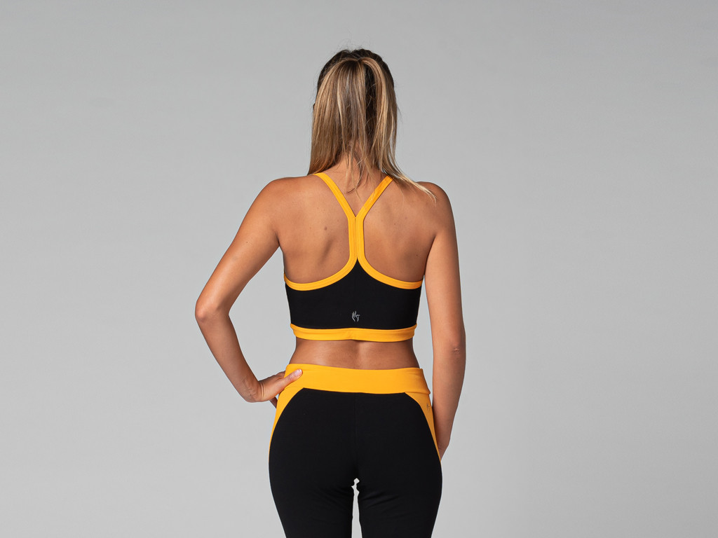 Brassière de yoga Bi-colore - Bio Noir