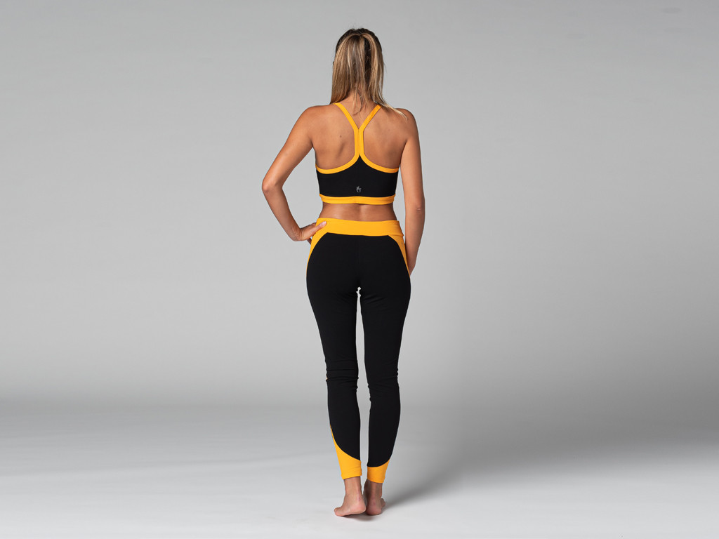 Brassière de yoga Bi-colore - Bio Noir