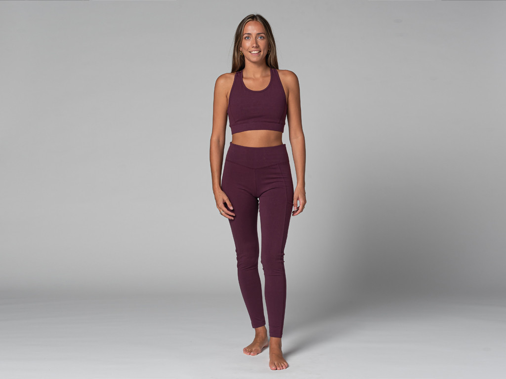 Brassiere de yoga Glamour - Bio Prune