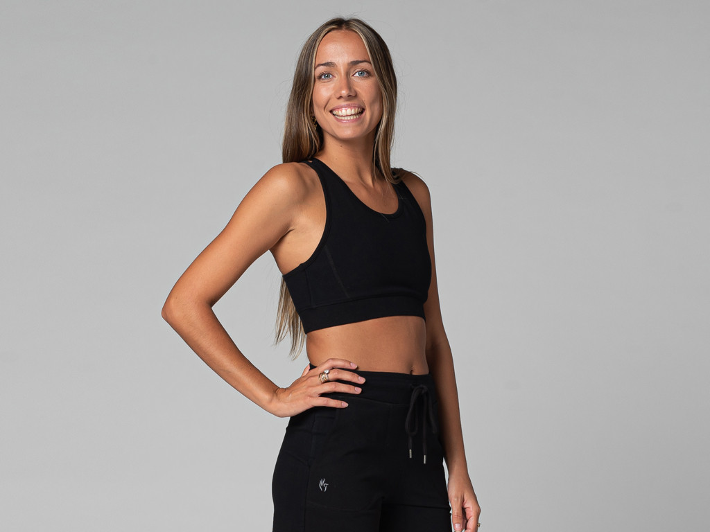 Sutiã de ioga Glamour - Orgânico Preto