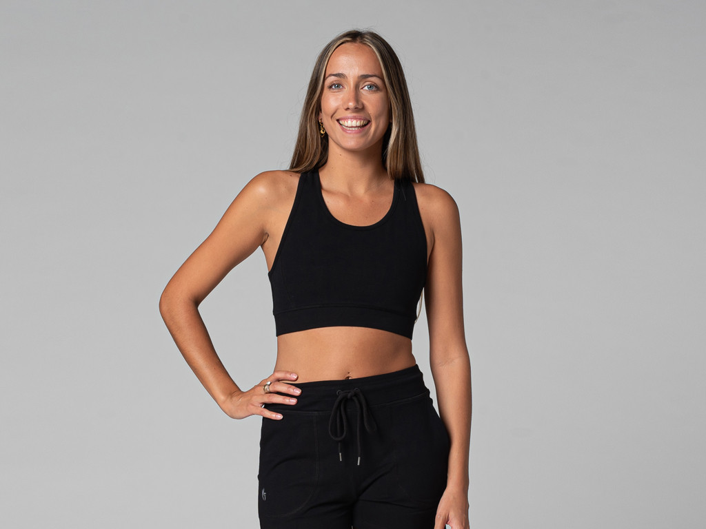 Sostén de Yoga Glamour - Orgánico Negro