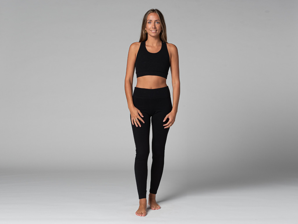 Brassiere de yoga Glamour - Bio Noir