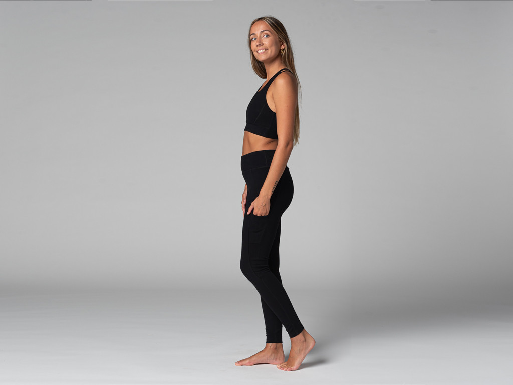 Brassiere de yoga Glamour - Bio Noir