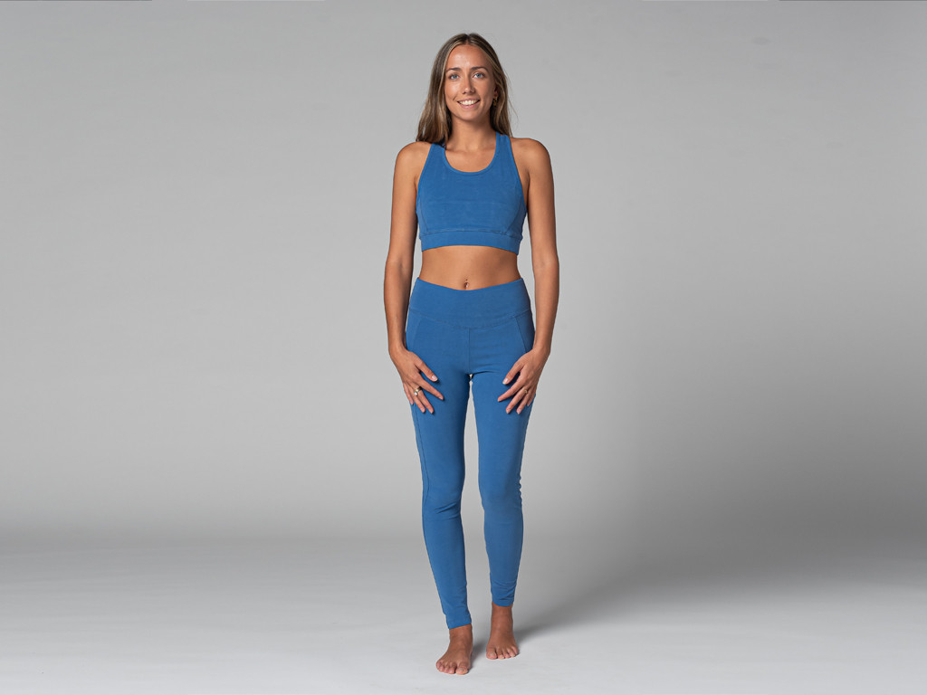 Brassiere de yoga Glamour - Bio Bleu Chaud
