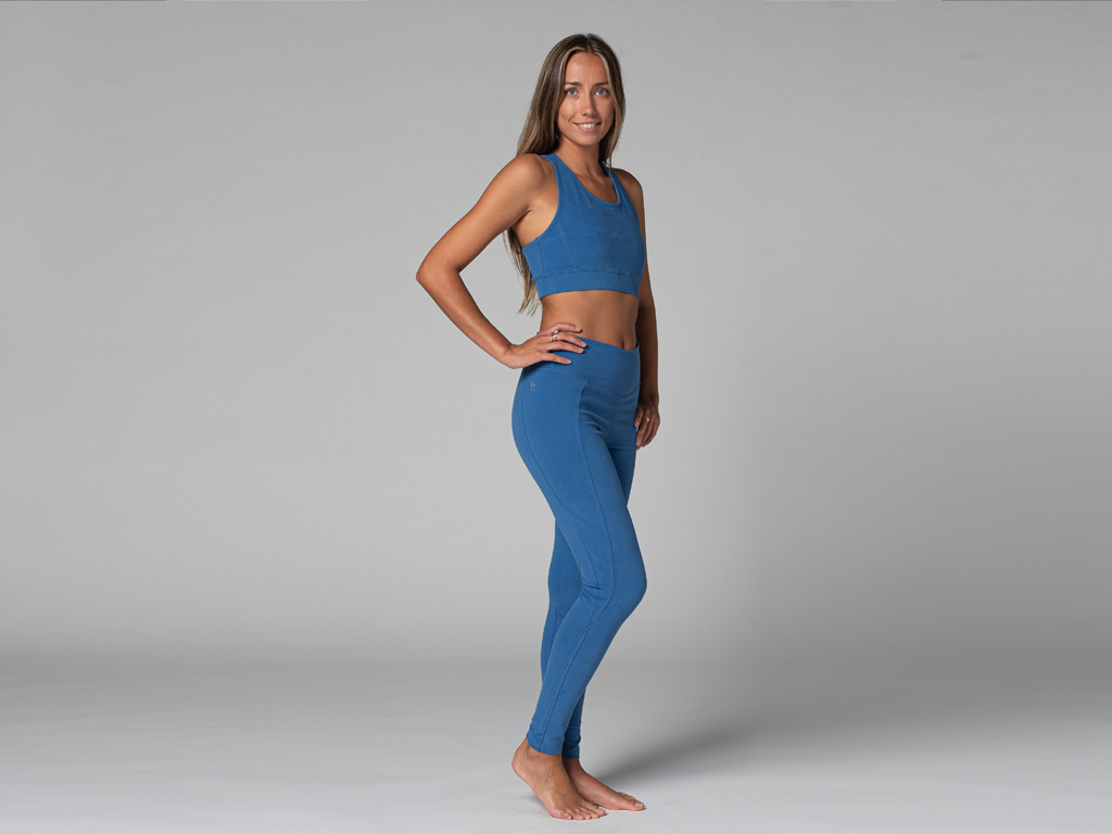 Brassiere de yoga Glamour - Bio Bleu Chaud