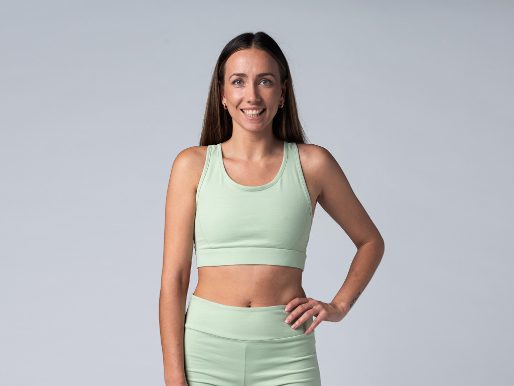 Sujetador de yoga Glamour - Orgánico Verde