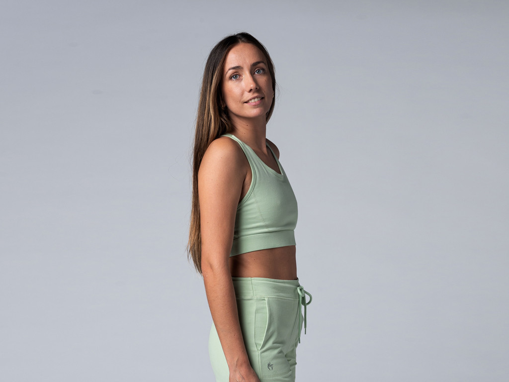Sujetador de yoga Glamour - Orgánico Verde