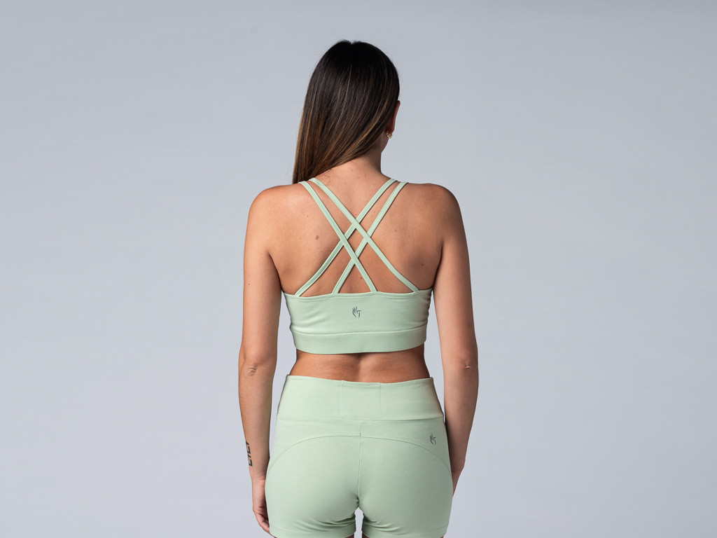 Brassiere de yoga Glamour - Bio Vert