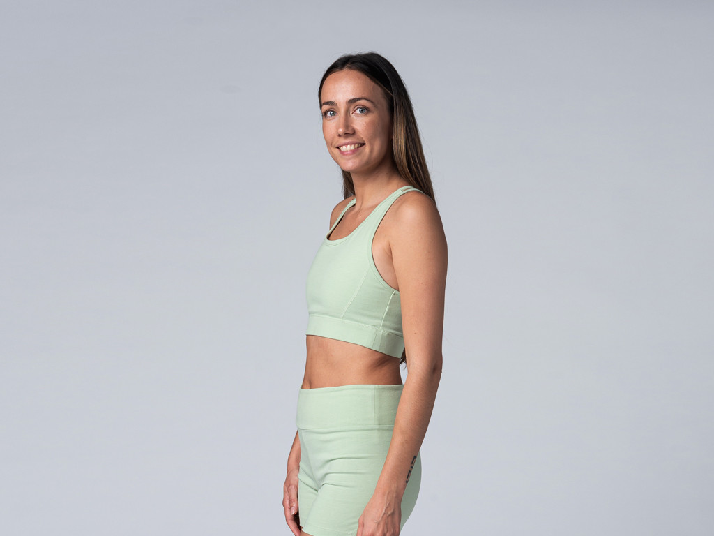 Sujetador de yoga Glamour - Orgánico Verde