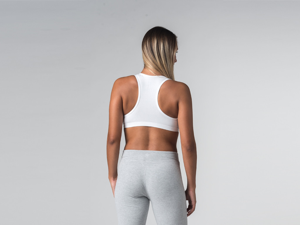 Sujetador de yoga Lift - Algodón orgánico Blanco - Fin de serie