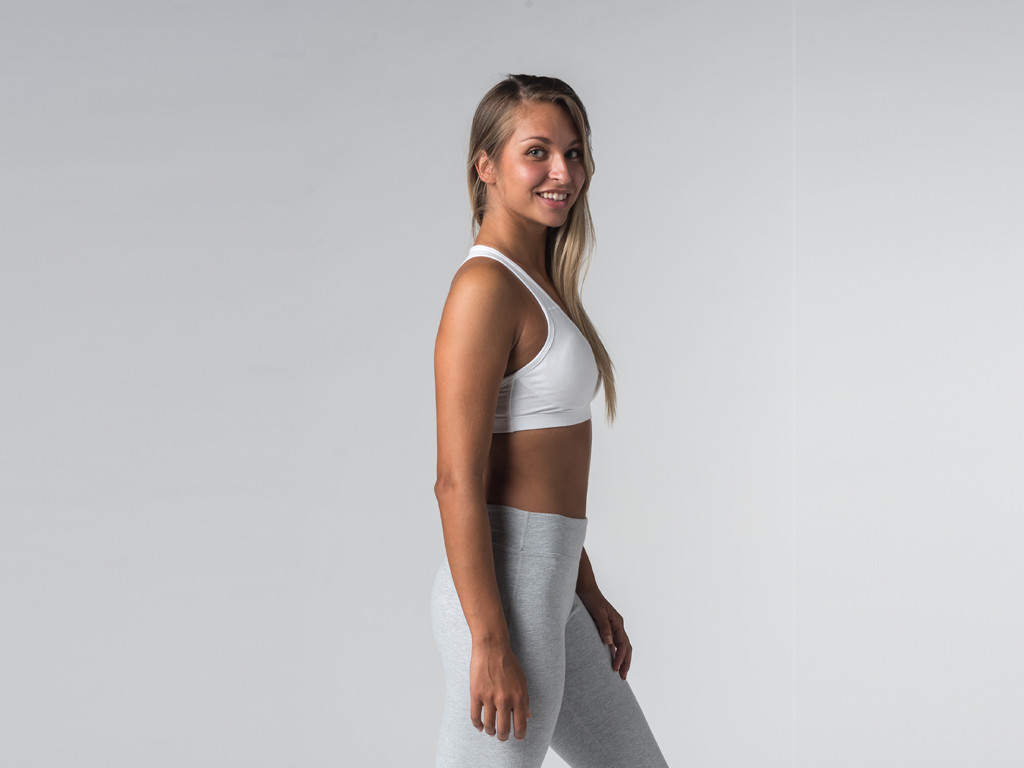 Brassière de Yoga Lift - Coton Bio Blanc - Fin de Serie