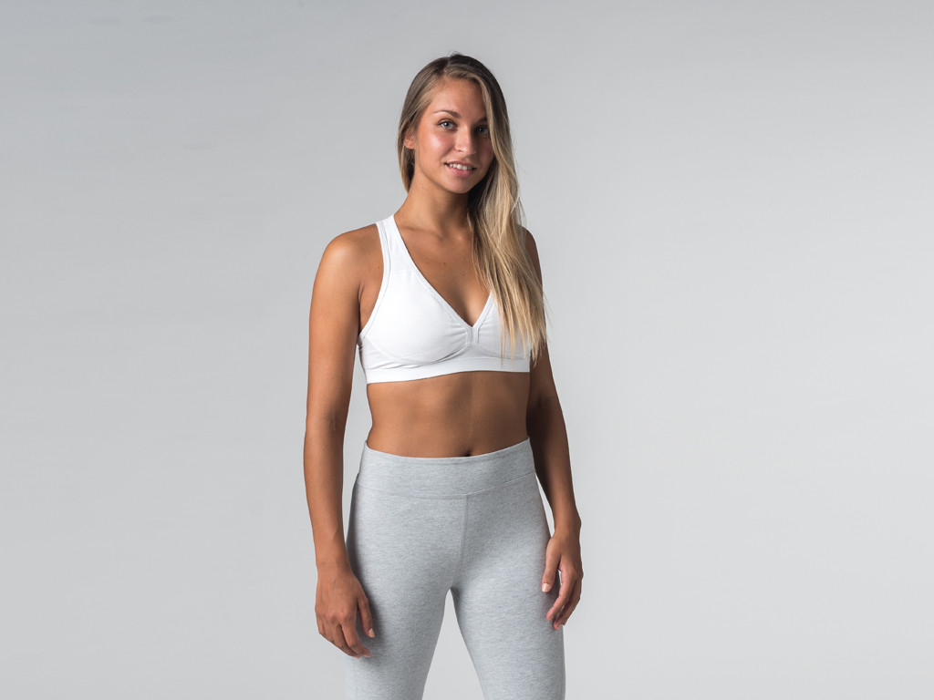 Sujetador de yoga Lift - Algodón orgánico Blanco - Fin de serie