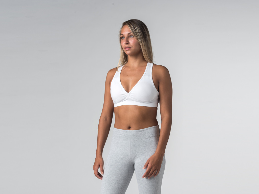 Brassière de Yoga Lift - Coton Bio Blanc - Fin de Serie