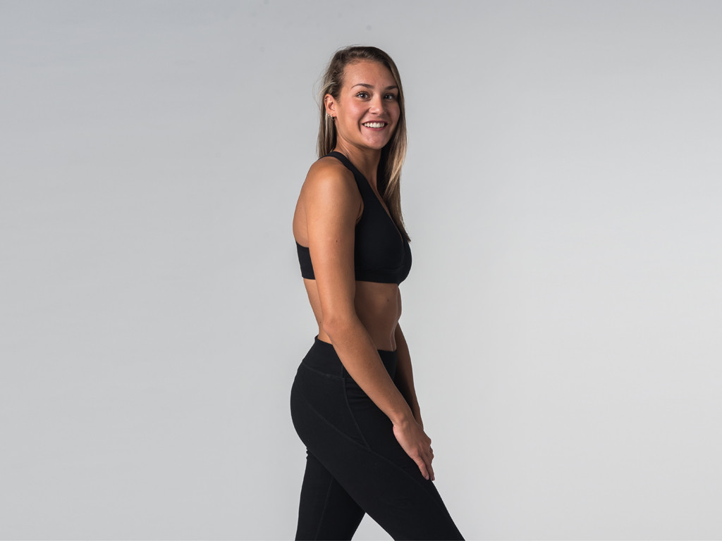 Brassière de Yoga Lift - Coton Bio Noir - Fin de Serie