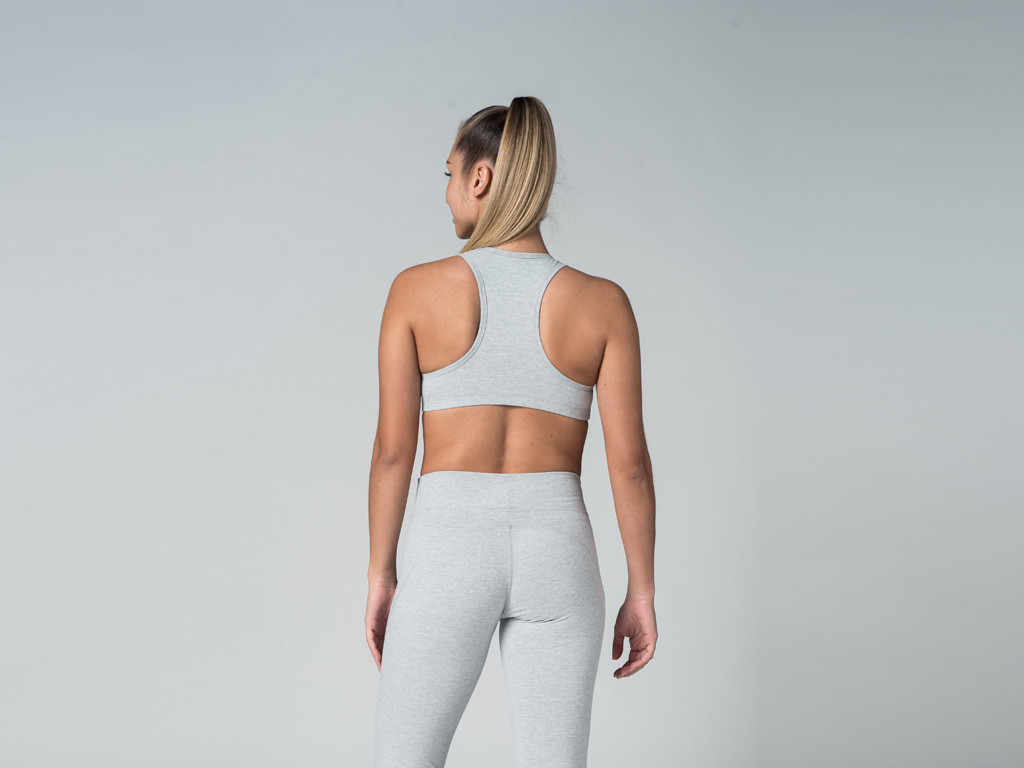 Brassière de Yoga Lift - Coton Bio Gris - Fin de Serie