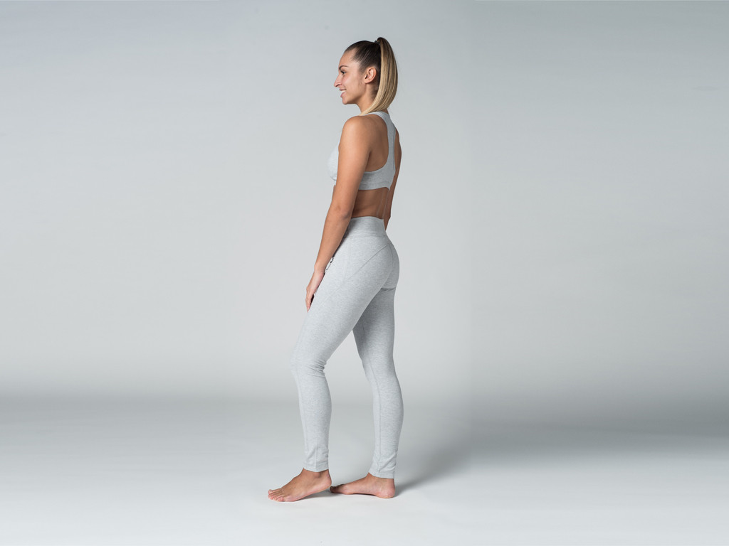Brassière de Yoga Lift - Coton Bio Gris - Fin de Serie