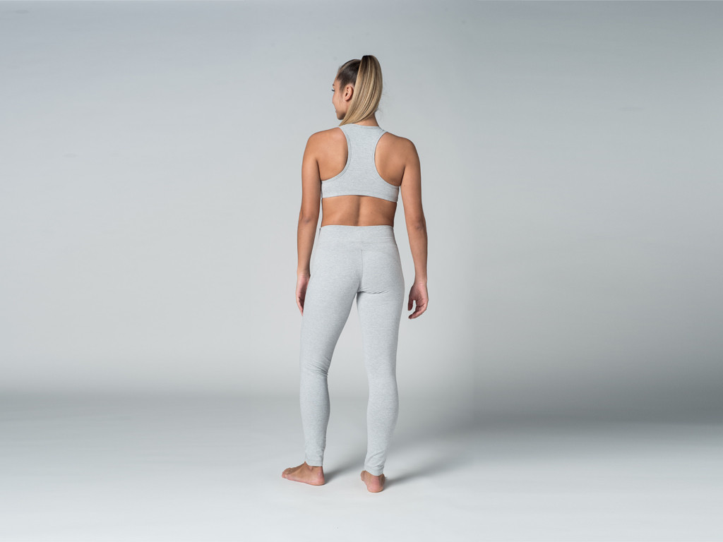 Brassière de Yoga Lift - Coton Bio Gris - Fin de Serie