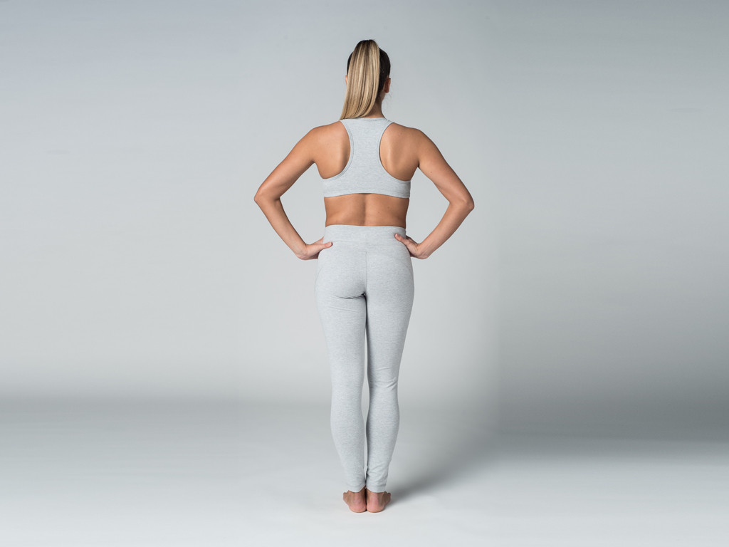 Brassière de Yoga Lift - Coton Bio Gris - Fin de Serie