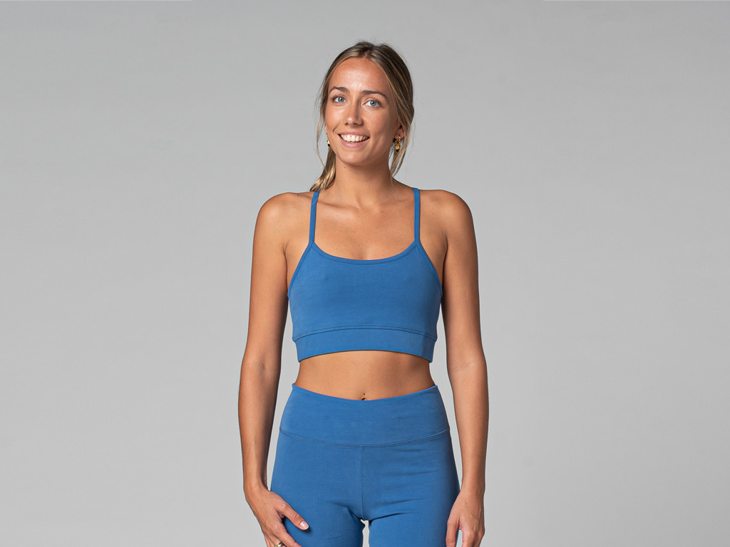 Yoga Bra Light - Organic Warm Blue