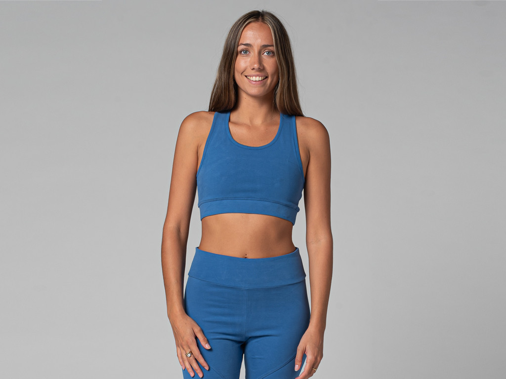 Brassière de yoga Sport - Bio Bleu Chaud