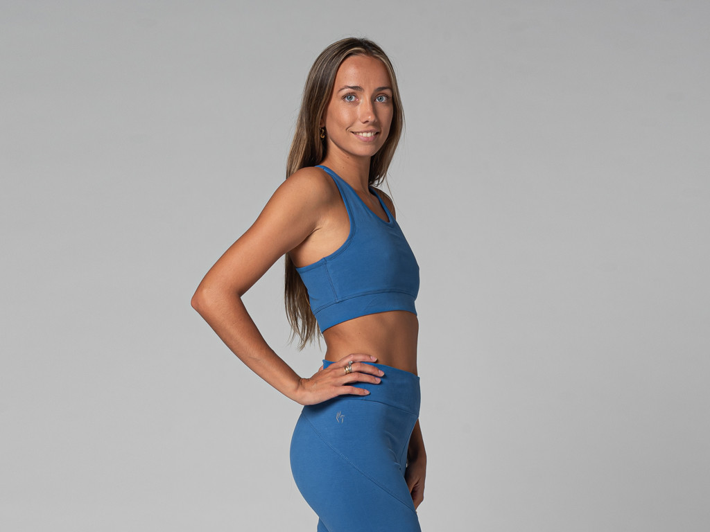 Brassière de yoga Sport - Bio Bleu Chaud