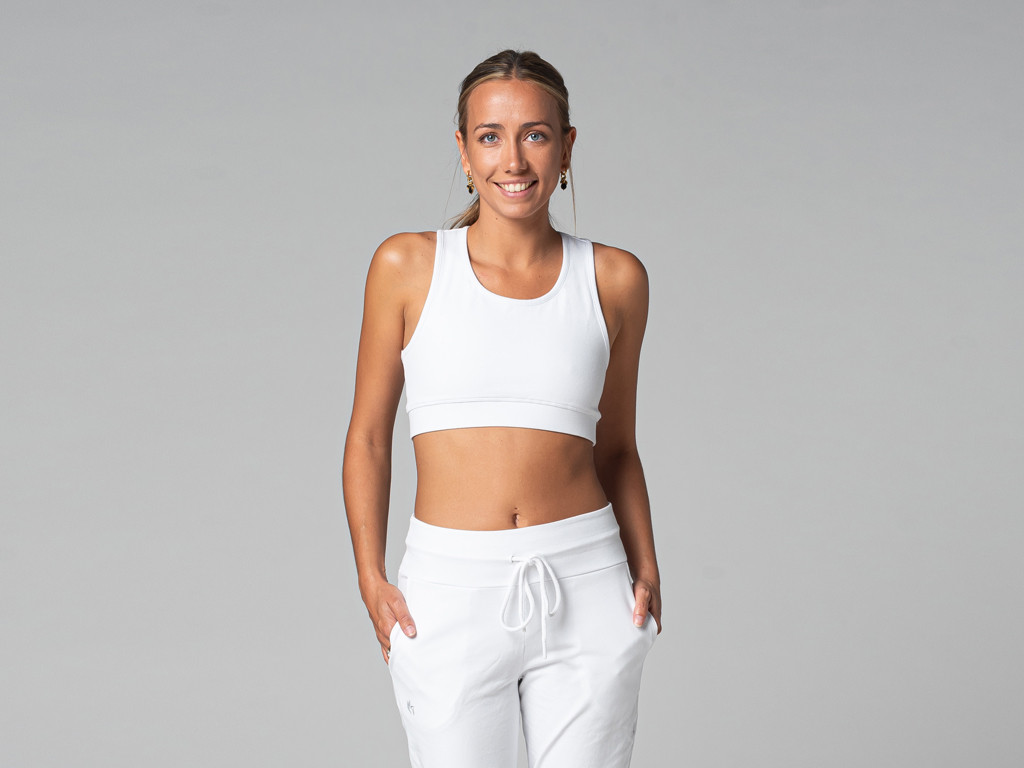 Reggiseno sportivo per yoga - Organico Bianco
