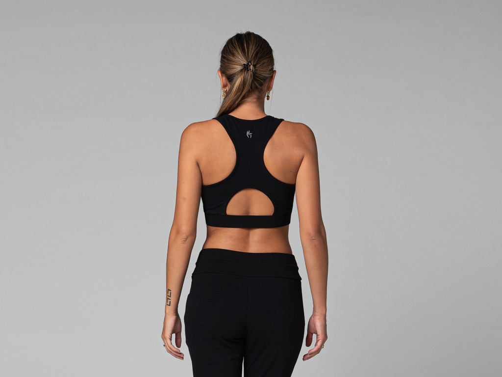 Brassière de yoga Sport - Bio Noir